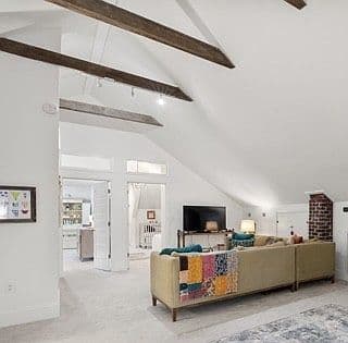 Airy bonus loft perfect for movie nights and playtime.
