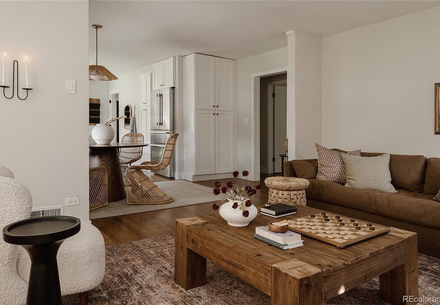 Open living and dining areas create an easy flow.
