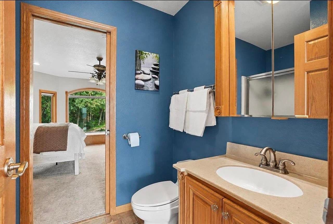 Convenient main-floor bath just steps from bedroom.